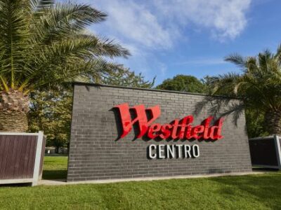 Westfield Centro Logo mit Palmen